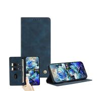 JZ Ultra-dünne PU Leder Wallet Fall für Xiaomi Poco C50 / C51 / RedMi A1 Plus / A2 Plus mit Kartenschlitzen, RFID-Blockierung, Kickstand & Magnetverschluss - Dark Blue