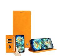 JZ Ultra-dünne PU Leder Wallet Fall für Xiaomi Poco M2 / RedMi 9 mit Kartenschlitzen, RFID-Blockierung, Kickstand & Magnetverschluss - Yellow