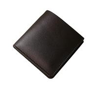 JZFOACHR Herren-Geldbörse aus echtem Leder, kleine Geldbörse, Kartenetui, Geldbörse, minimalistische Vordertasche für Herren, Geldbörsen, Leder-Geldbörse (rotbraun)