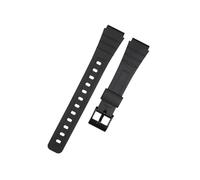 JZK 18 mm Ersatzarmband für Casio F-91, für F-91W, F-84, F-105, F-106W, F-94, W-217h, W-202, W49, A-158, wasserdichtes schwarzes Kunststoffarmband für Damen und Herren