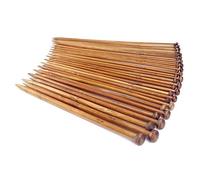 JZK 18-Paar / 36 Stück Bambus Stricknadel-Set für Anfänger und Profis, 2mm-10mm, Länge 35cm, stricknadeln kinder anfänger, Nadel Set zum stricken, Stricknadeln Holz set für Wolle