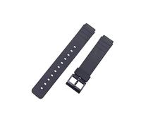 JZK Schwarzes 16 mm Uhrenarmband für Casio MQ-24, MQ-58, MQ-71, MQ-76, MQ-77, MQ-98, MQ-104, LDP-800, MD712, MQ15, Ersatz-Kunststoffarmband für Seiko Sportsmatic Quartz