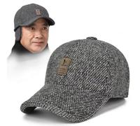 JZTDYPP Basecap Herren Baseballmütze Aus Baumwolle, Herrenmütze, Herbst Und Winter, Stoffmütze Für Väter Mittleren Alters, Single Old Man, Windschutzscheiben-Truckermütze, Sonnenhut, Grau, EIN