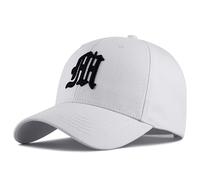 JZTDYPP Basecap Herren Big Head Baseballkappe Für Erwachsene In Übergröße, Für Herren Und Damen, Hardtop, Reine Baumwolle, Übergroß, Sport-Snapback-Mütze, Weiß, 61-68 cm