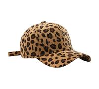 JZTDYPP Basecap Herren Damen Wintermütze Leopardenmuster Cord Damen Baseballmütze Snapback Hip Hop Mütze Accessoires Baumwolle Uni Muster,Gelb,Einheitsgröße