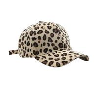 JZTDYPP Basecap Herren Damen Wintermütze Leopardenmuster Cord Damen Baseballmütze Snapback Hip Hop Mütze Accessoires Baumwolle Uni Muster,Beige,Einheitsgröße