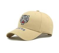 JZTDYPP Basecap Herren Tiger Hat Bestickte Hardtop-Baseballkappe Dad Trucker Hat Verstellbare Coole Hip Hop Strapback-Kappe Für Männer Und Frauen,Khaki,Einheitsgröße