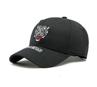 JZTDYPP Basecap Herren Tiger Hat Bestickte Hardtop-Baseballkappe Dad Trucker Hat Verstellbare Coole Hip Hop Strapback-Kappe Für Männer Und Frauen,Schwarz,Einheitsgröße