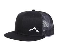 JZTDYPP Basecap Herren Unisex Mountain Embroidery Hip-Hop Net Trucker Hats Frühling Sommer Outdoor Verstellbare Casual Baseball Caps Sonnenschutzhut,Schwarz,Einheitsgröße