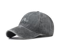 JZTDYPP Basecap Herren Wave Ripple Embroidery Baseball Cap Washed Cotton Dad Trucker Hats Vintage Hip Hop Hats for Women Men Snapback Caps, Army Green, 56-58Cm