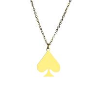 JZWCHQ 925 Sterling Silber Pik-Ass-Halskette für Damen und Herren, Totenkopf-Pik-Ass-Anhänger, große Pik-Ass-Anhänger-Halskette, klassischer quadratischer Pik-Ass-Anhänger, Spielkarten-Halskette