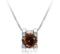 JZWCHQ Accessoires - 1ct Round Cut D Farbe 925 Sterling Silber Moissanit Anhängerkette für Frauen