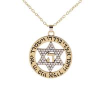 JZWCHQ Davidstern-Halskette für Damen und Herren, 925er Sterlingsilber, Zirkon-Davidstern-Halskette, runder hohler Hexagramm-Anhänger, jüdische Stern-Halskette für Damen, Davidstern-Halskette für