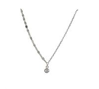 JZWCHQ Halsketten, 925 Einfacher kristall kreativer unregelmäßiger Cnecklace Frauen Licht Wjewelry Accessoires Geschenk/