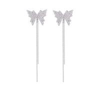 JZWCHQ Schmuckschmetterling Quasten Ohrringe, glänzende Zirkon Schmetterling Ohrringe für Frauen 925 Sterling Ohrringe Schmuck