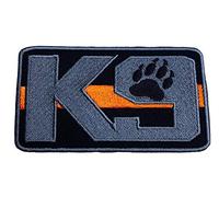 K-9 Thin Orange Line Search and Rescue Patch (8,9 cm) bestickt (Haken + Schlaufe) K9 Abzeichen Hund Diensthund Applikation