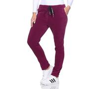 K-Milano Damen warme Bequeme Lounge Hose gemütliche weiche Velours Jogginghose mit Taschen Made in Italy