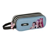 K-POP Demon Hunters HUNTR/X Federmäppchen mit 3 Reißverschlüssen, ideal für Kinder von 5 bis 14 Jahren, bequem und vielseitig, Widerstandsfähigkeit, 21 x 7 x 8,5 cm