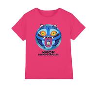 K-Pop Demon Hunters Unisex Kids Cartoon Derpy Save The Date T-Shirt, Fuchsia, für 7-bis 8-Jährige