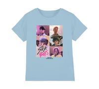 K-Pop Demon Hunters Unisex Kids Saja Boys Era Grid T-Shirt, Sky Blue, 3-4 Jahre