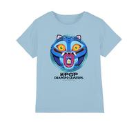 K-Pop Demon Hunters Unisex-T-Shirt für Kinder, Cartoon-Derpy Save The Date, himmelblau, 9-11 Years