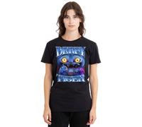 K-Pop Demon Hunters Women's Derpy Tiger Bootleg Ladies T-Shirt, Black, Small