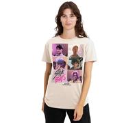 K-Pop Demon Hunters Women's Saja Boys Era Grid Ladies T-Shirt, Natural, XX-Large