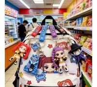 K-Pop Ins Style K-Pop Kpoop Schlüsselanhänger, Cartoon-Charaktere, Guerreras Hunters süßer koreanischer Ästhetik-Anhänger, geeignet für Mädchen zum Tr