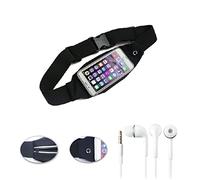 K-S-Trade Qualitativ & Innovativ Bauchtasche Gürteltasche Für Xiaomi 15 Global Schwarz + Kopfhörer. Sport Running Jogging Fitness Laufen