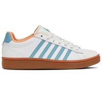 K-Swiss Damen Court TIEBREAK I Sneaker, Blanc/Milky Blue/Peach Cobbler/Gum, 38 EU