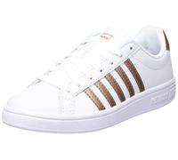 K-Swiss Damen Court TIEBREAK Sneaker, White/Rose Gold, 37 EU