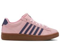 Sneaker K-SWISS "COURT TIEBREAK II SDE", Damen, Gr. 40, orchid pink, blau ribbon, Leder, Schuhe Sneaker (95298333-40) orchid pink, blau ribbon