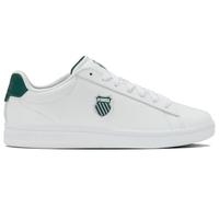 Sneaker K-SWISS "COURT SHIELD II", Damen, Gr. 43, weiß (weiß, posy grün, naval academy), Leder, Schuhe Sneaker (70192319-43) weiß, posy grün, naval academy
