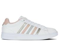 Sneaker K-SWISS "COURT TIEBREAK II", Damen, Gr. 37, weiß (weiß, cameo rose, weiß), Leder, Schuhe Sneaker (33994811-37) weiß, cameo rose, weiß