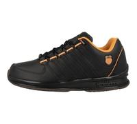 Sneaker K-SWISS "RINZLER", Herren, Gr. 42, schwarz, orange poppy, Leder, Schuhe Sneaker (29738968-42) schwarz, orange poppy