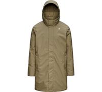 K-Way - Isolierende und wasserdichte Parka aus PrimaLoft® - Thomas Warm Micro Canvas Green Army für Herren aus Baumwolle - Größe XL - Khaki Khaki XL