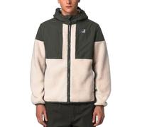 K-Way - Jacke aus zwei Materialien - Samson 4.0 Orsetto Green Blackish Ecru für Herren - Größe L - Grün Grün L