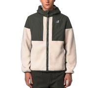 K-Way - Jacke aus zwei Materialien - Samson 4.0 Orsetto Green Blackish Ecru für Herren - Größe XS - Grün Grün XS