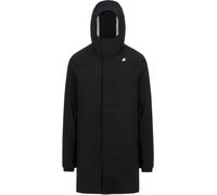K-Way - Langer, gefütterter Parka - Thomas Bonded Black Blue Depht für Herren - Größe S - schwarz schwarz S
