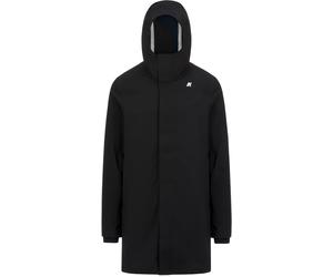 K-Way - Langer, gefütterter Parka - Thomas Bonded Black Blue Depht für Herren - Größe S - schwarz schwarz S
