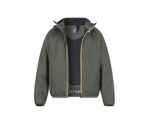 K-WAY Regenjacke Herren Stehkragen Mikrofaser grün, M