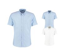 K183 Kustom Kit Hemd Kurzarm Oxford Shirt Light Blue 37 (S14H)