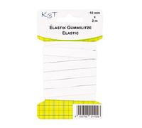 K3T 81102 Elastik-Gummilitze, 10mm x 2m, weiß