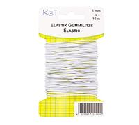 K3T 81110 Elastik-Gummilitze rund, 1mm x 10m, weiß