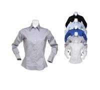 K702 Kustom Damen Hemd Langarm mit Plisseefalte hinten White 32 (XXS/6)