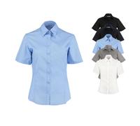 K742F Kustom Kit Damen Bluse Kurzarm Bügelleicht Light Blue 48 (4XL/22)