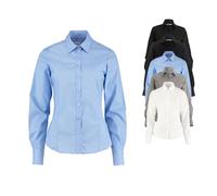 K743F Kustom Kit Damen Bluse Langarm Bügelleicht White 54 (7XL/28)