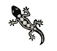 kA Applikationen - Tiermotive - aufbügelbar Echse schwarz/Silber 1 St