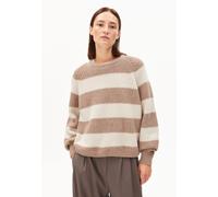 ARMEDANGELS KAAGI STRIPES - Frauen Loose Fit Strickpullover - beige XL camel melange