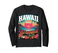 Kaanapali Maui Hawaii Beach Paradise Summer Island Style Tee Langarmshirt